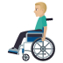 👨🏼‍🦽 man in manual wheelchair: medium-light skin tone display on JoyPixels